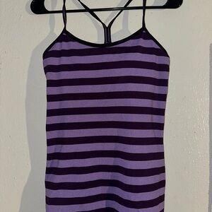 lululemon athletica Purple Striped Camisole